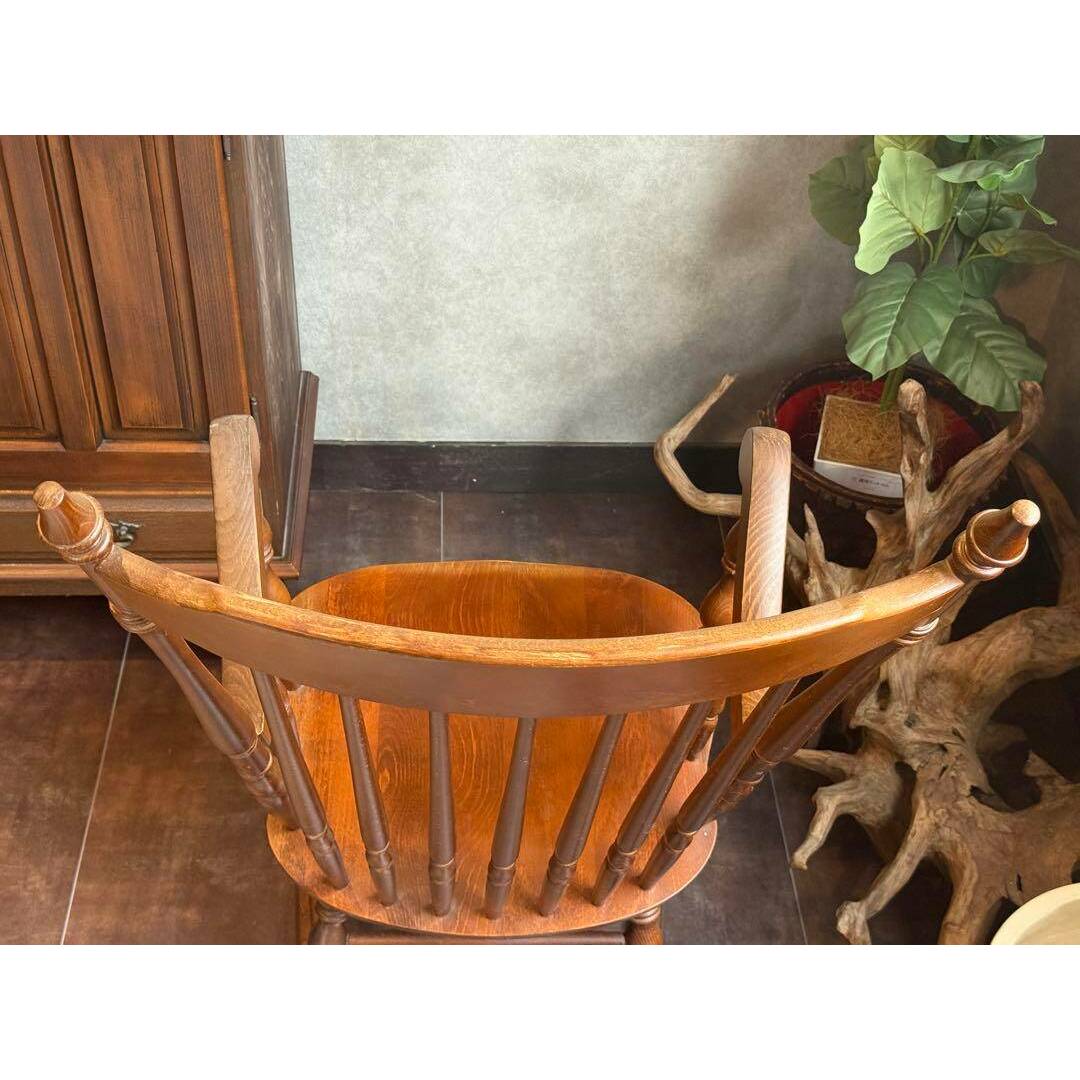 希少 太平WINDS アンティーク ロッキングチェア ヴィンテージ 木彫 nZ