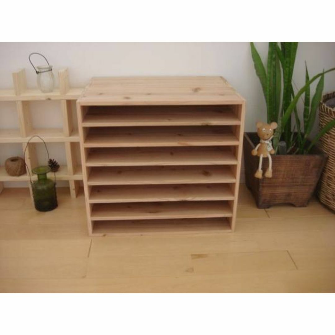 ☆サイズ変更可能☆A4丸穴21段引き出し⁄無垢材 木製書類