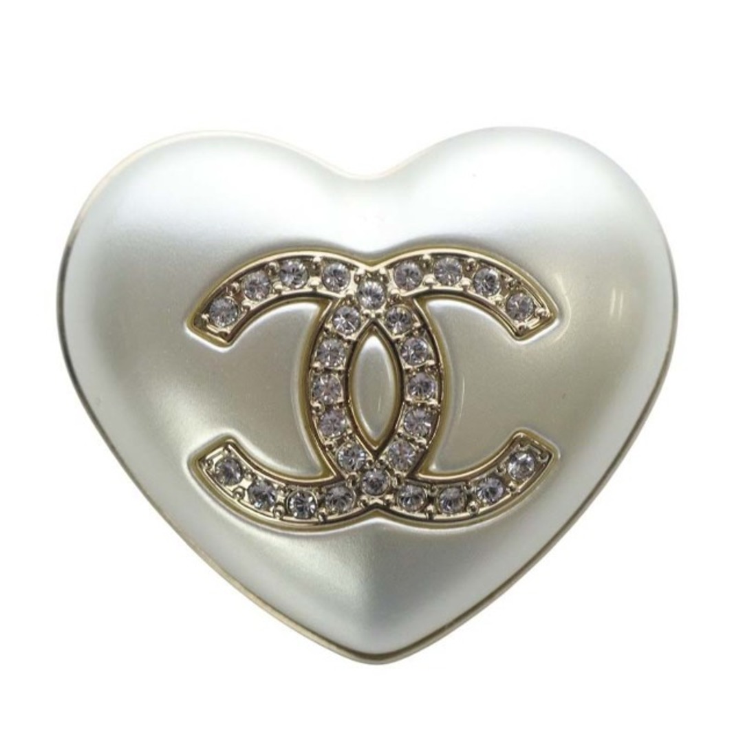 ☆ CHANEL シャネル ブローチ ハートロック ココマーク 02P ゴールド