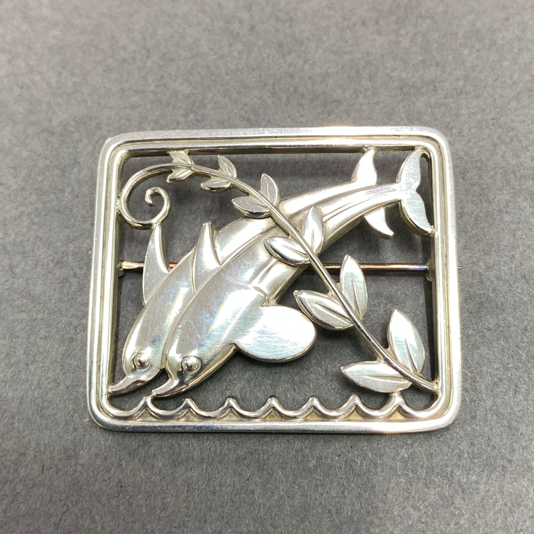 ジョージジェンセン イルカ シルバー925 129 Georg Jensen ジョージ