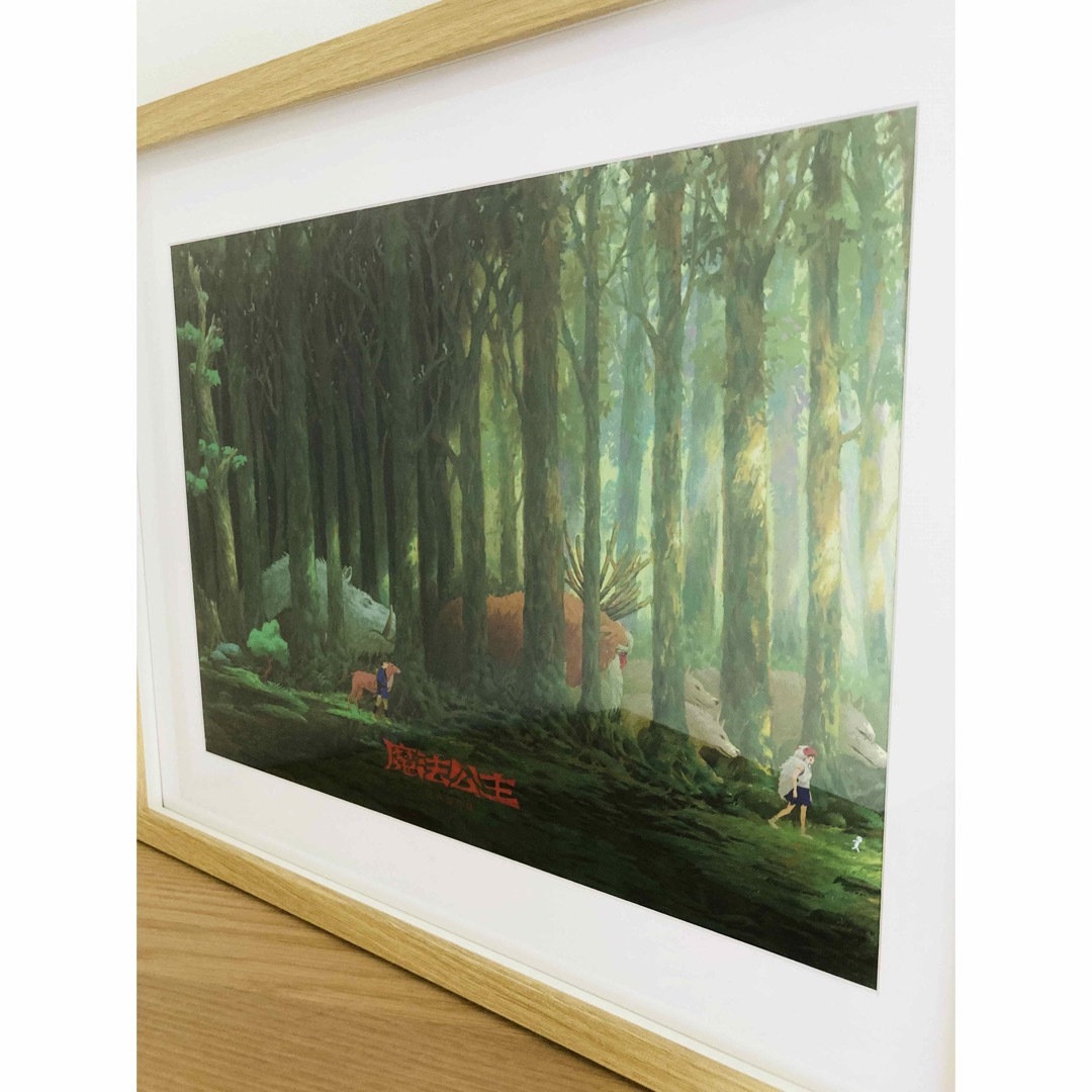 希少】ジブリアニメ『もののけ姫』台湾公開記念限定A3 額縁付き