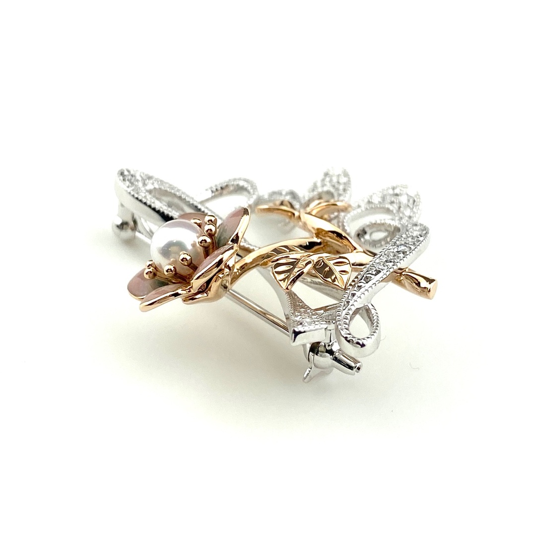 K18/K18WGお猿さんモチーフブローチ