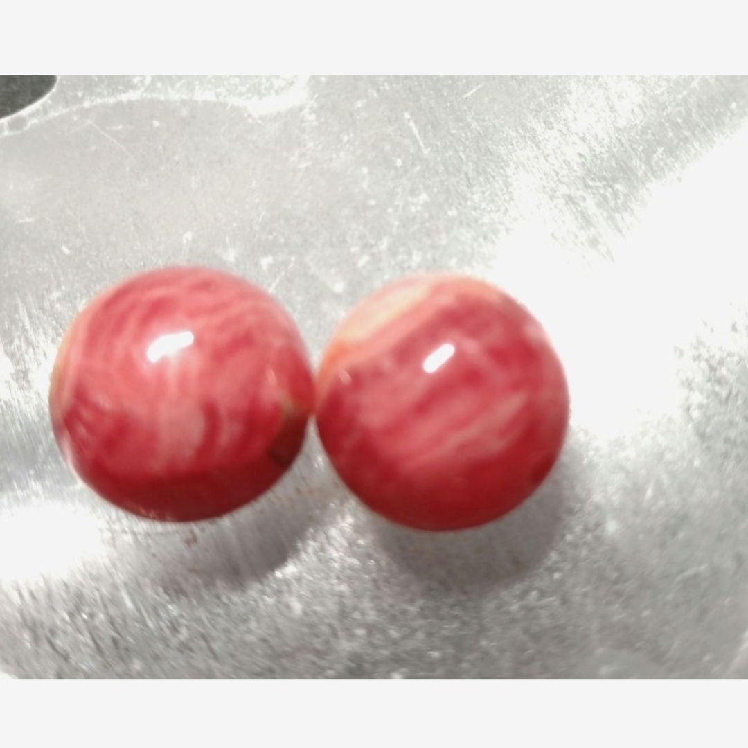 ✴️美品✴️天然インカローズ ロードクロサイト 丸玉 ビーズ15㎜ 2