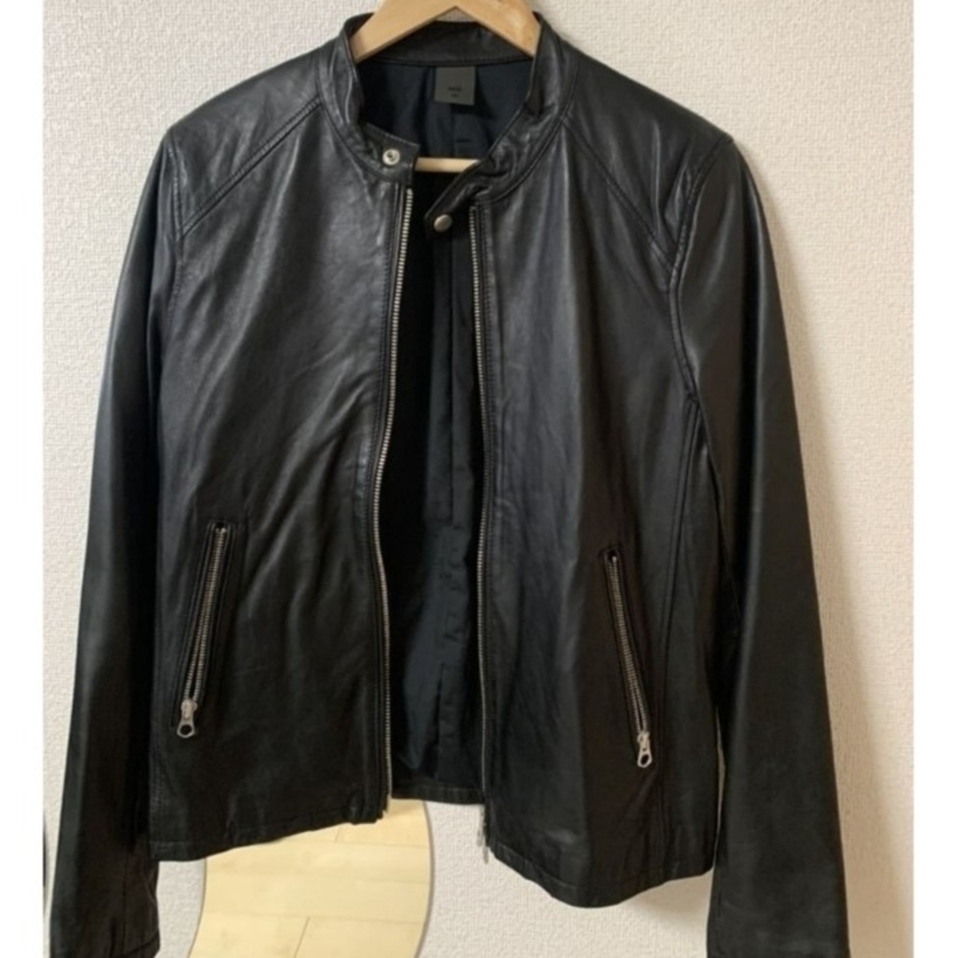 ハレ シングル ライダース レザージャケット Mサイズ ブラック 黒