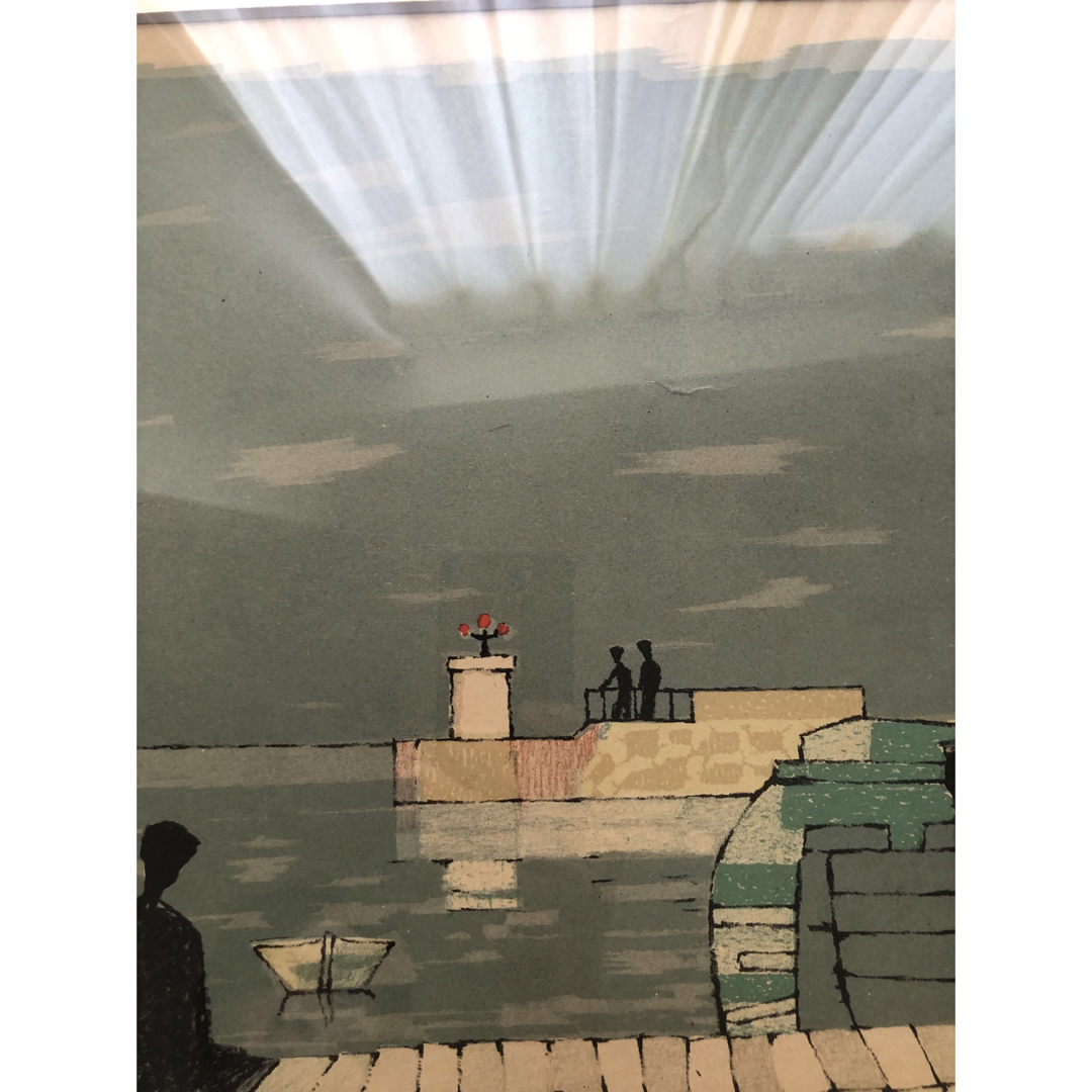 レア 北欧 axel olsson アクセル・オルソン 港 リトグラフ