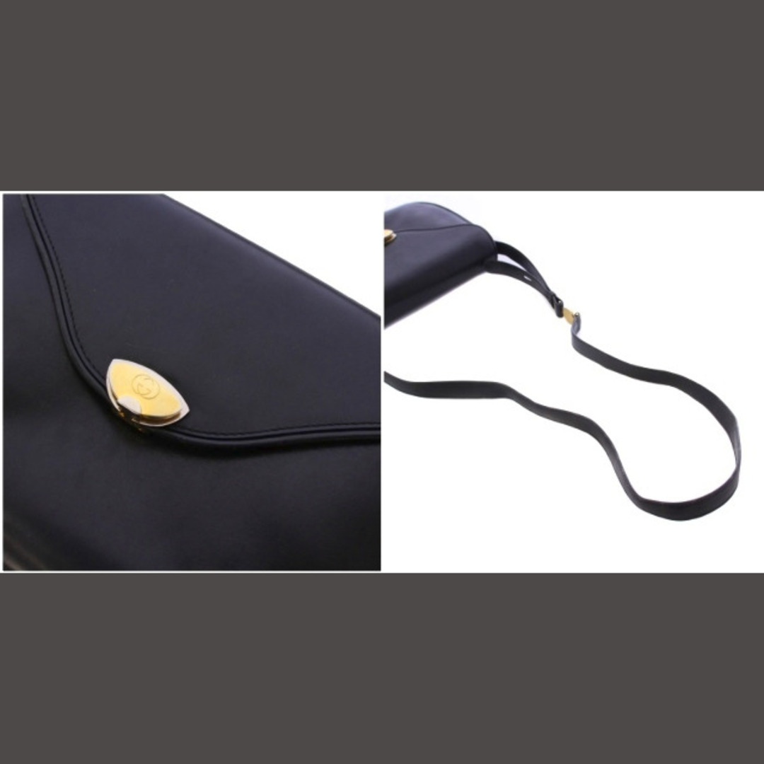 グッチ GUCCI オールドグッチ ショルダーバッグ レザー 黒