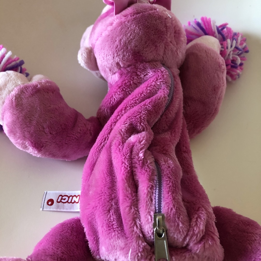 プラザ限定 NICI ニキ フィギュアペンポーチ チアリーダー ピンクゴリラ