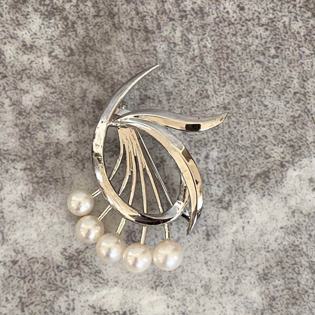 極美品】タサキ パール ブローチ シルバー コサージュ 4粒 【公式通販】