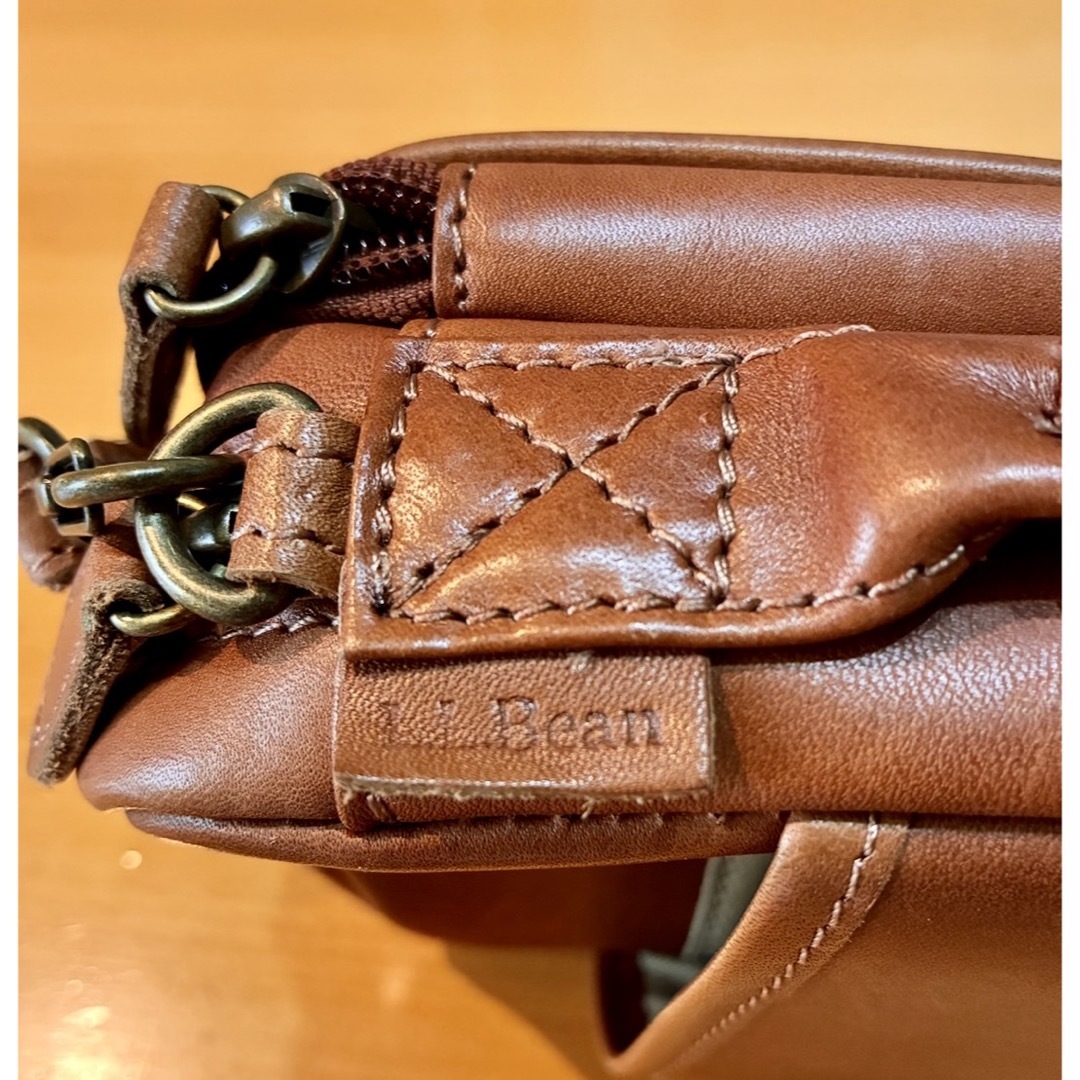 ヴィンテージLLbeanエルエルビーン上質レザートラベルポーチ セカンド