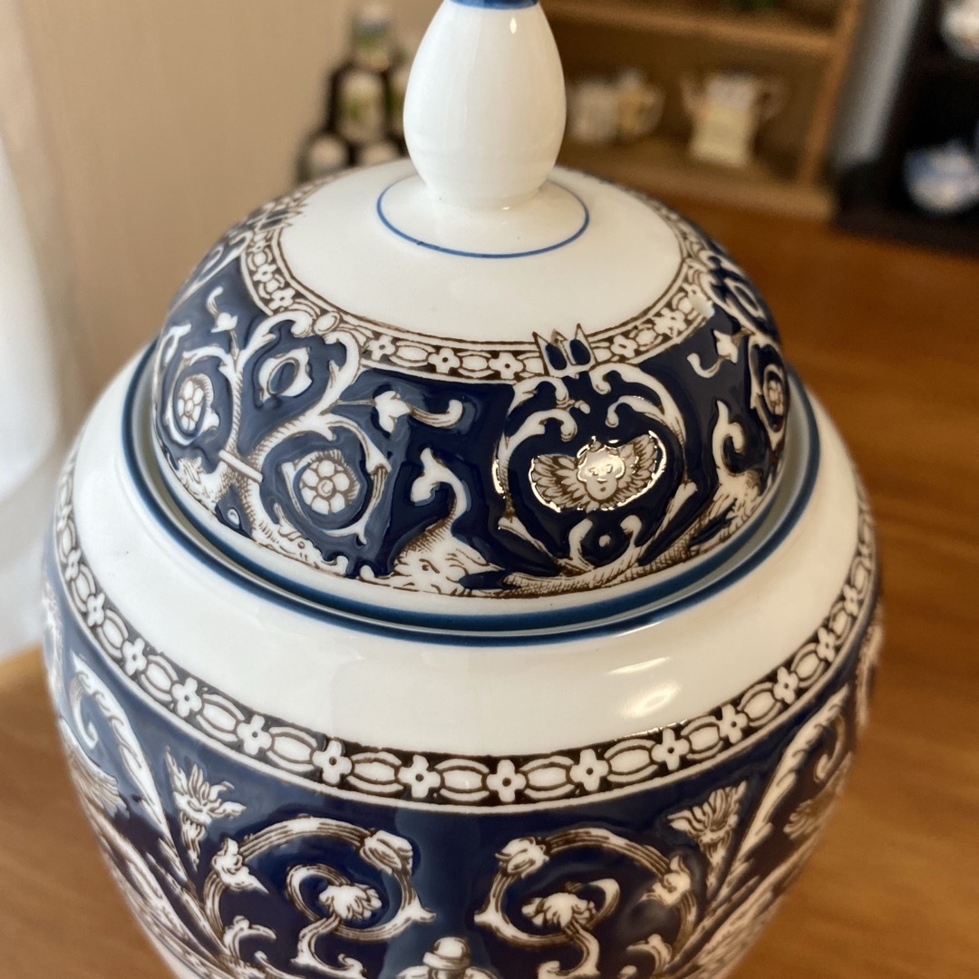 ウェッジウッド フロレンティーン コバルトブルー ティーポットL