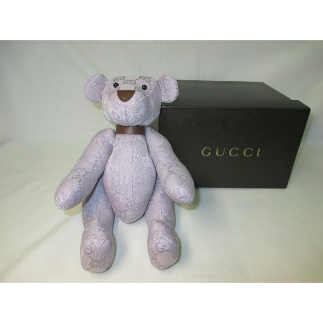 未使用品 GUCCI グッチ テディベア くま ぬいぐるみ GGパープル 箱付き