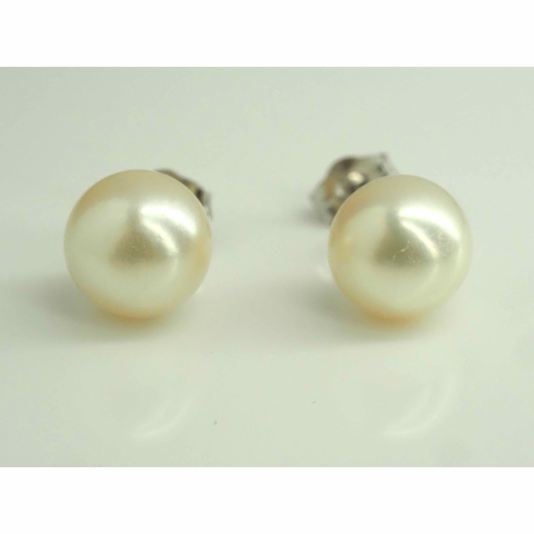 K14WG 天然アコヤパール ピアス 本真珠