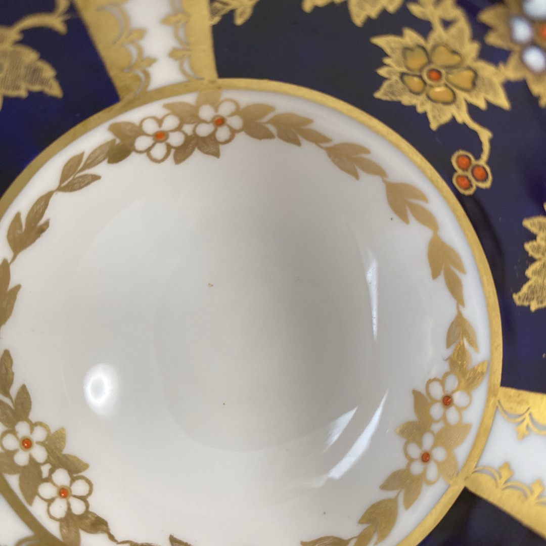 タスカン コバルトブルー エナメルペイント 金箔装飾 ティーセット