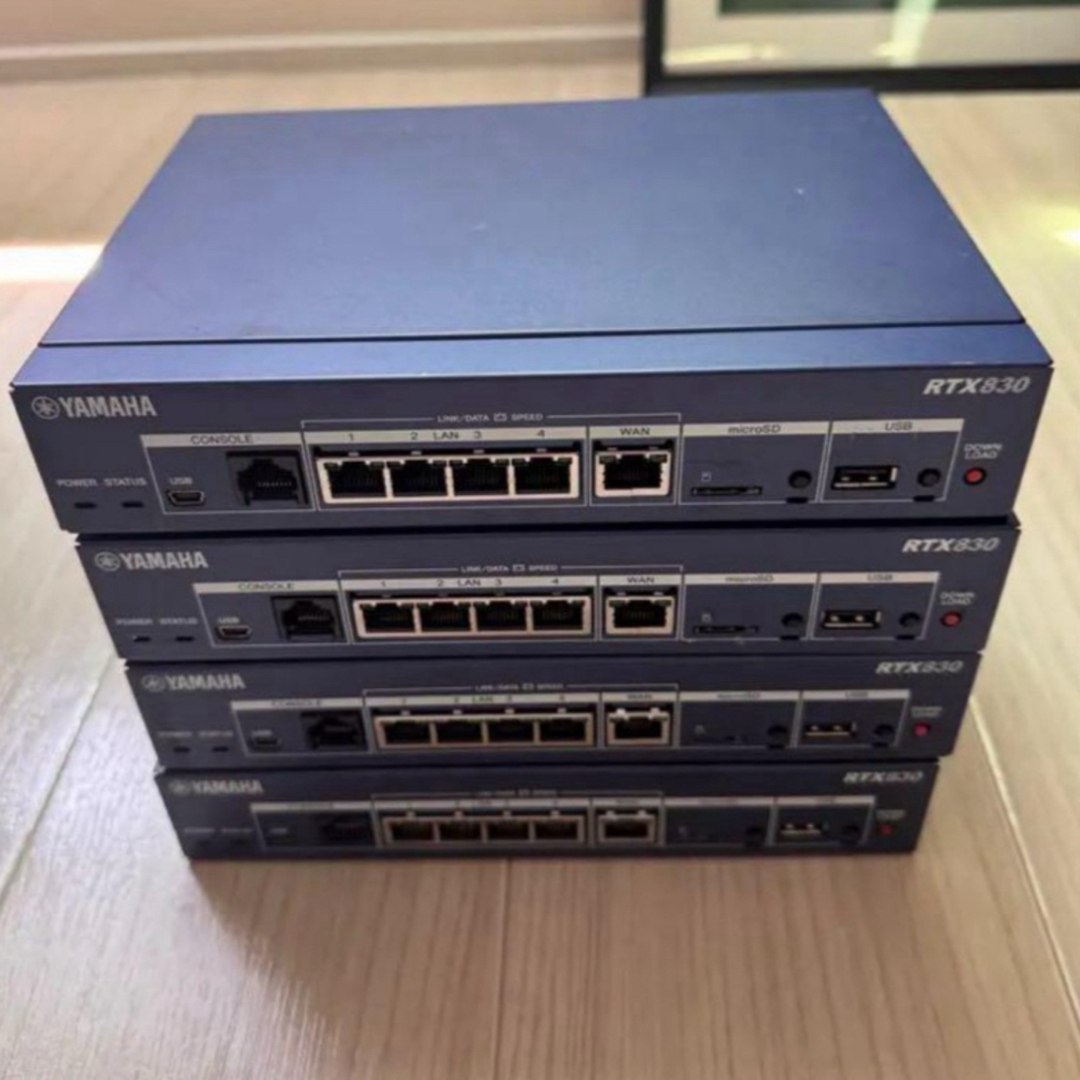m④YAMAHA RTX830 ギガアクセス VPN ルーター 4台動作品 利用拡大する