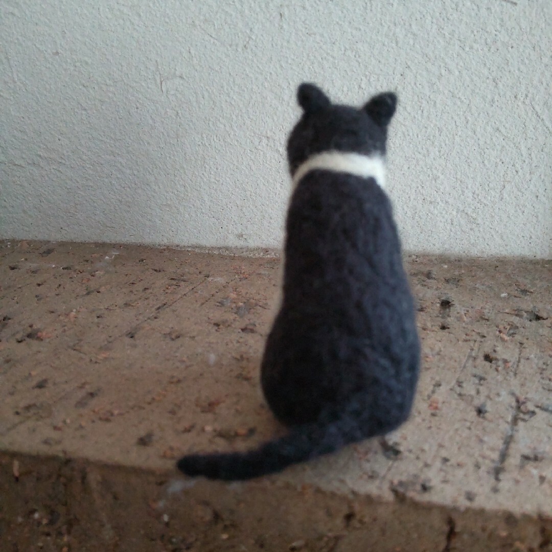 フェルト作家poppetさん 少年と猫