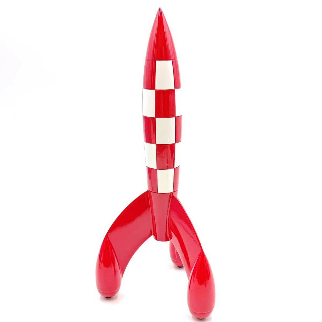タンタンの冒険 レジン ロケット 証明書(シリアルカード)付 高さ約30cm