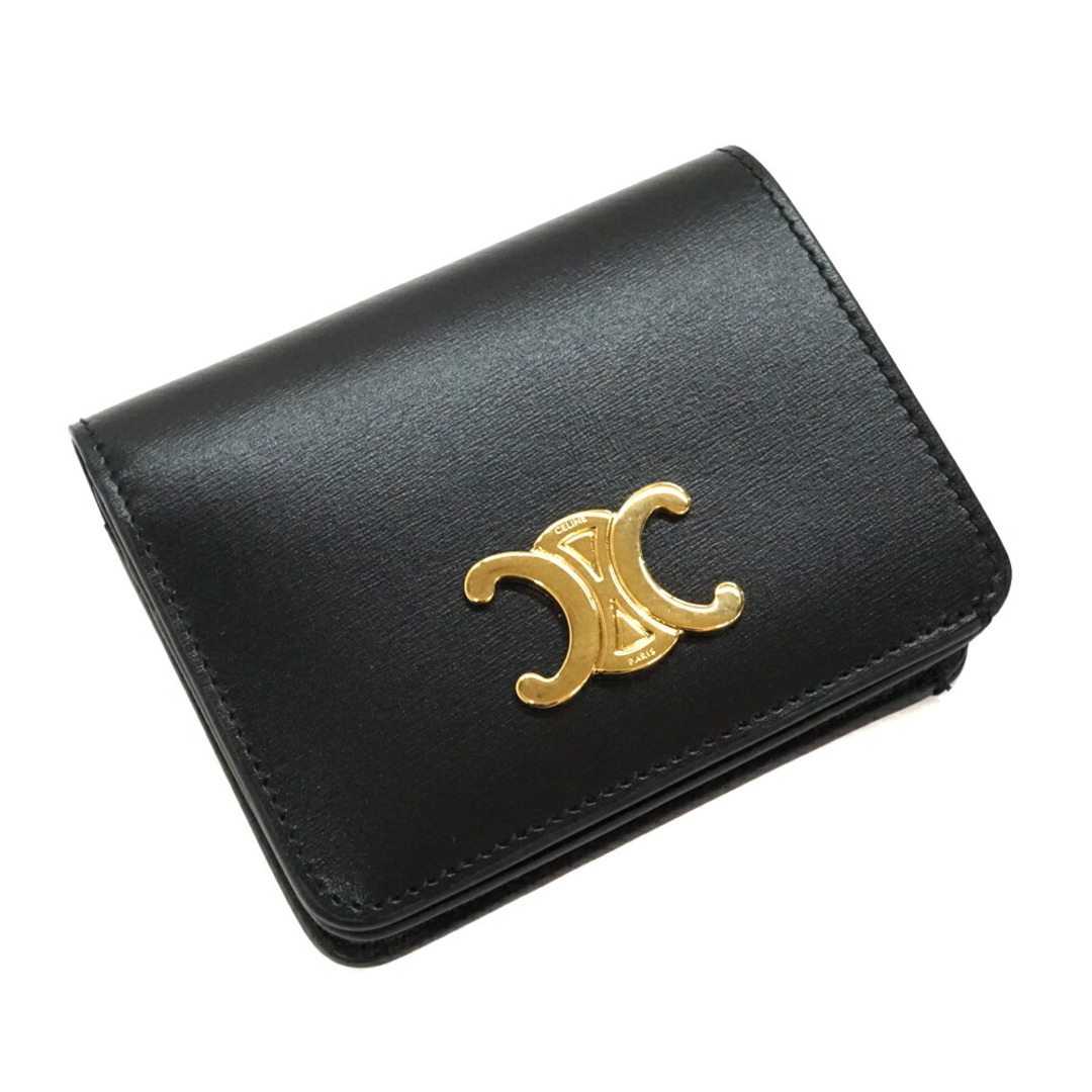 セリーヌ Celine コンパクトウォレット 二つ折り財布 ブラック 黒