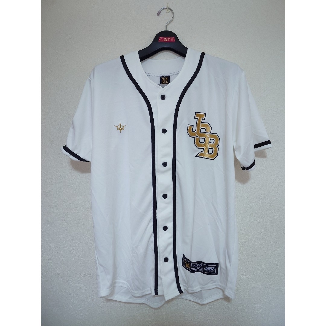 三代目 KINGDOM ベースボールシャツ 白 ホワイト JSB3 KINGDOM ベース