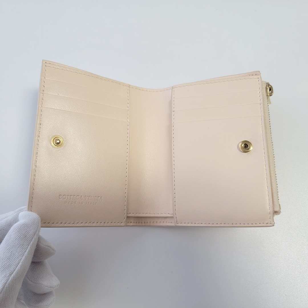 ボッテガヴェネタマキシイントレチャートカセット二つ折財布ウォレット