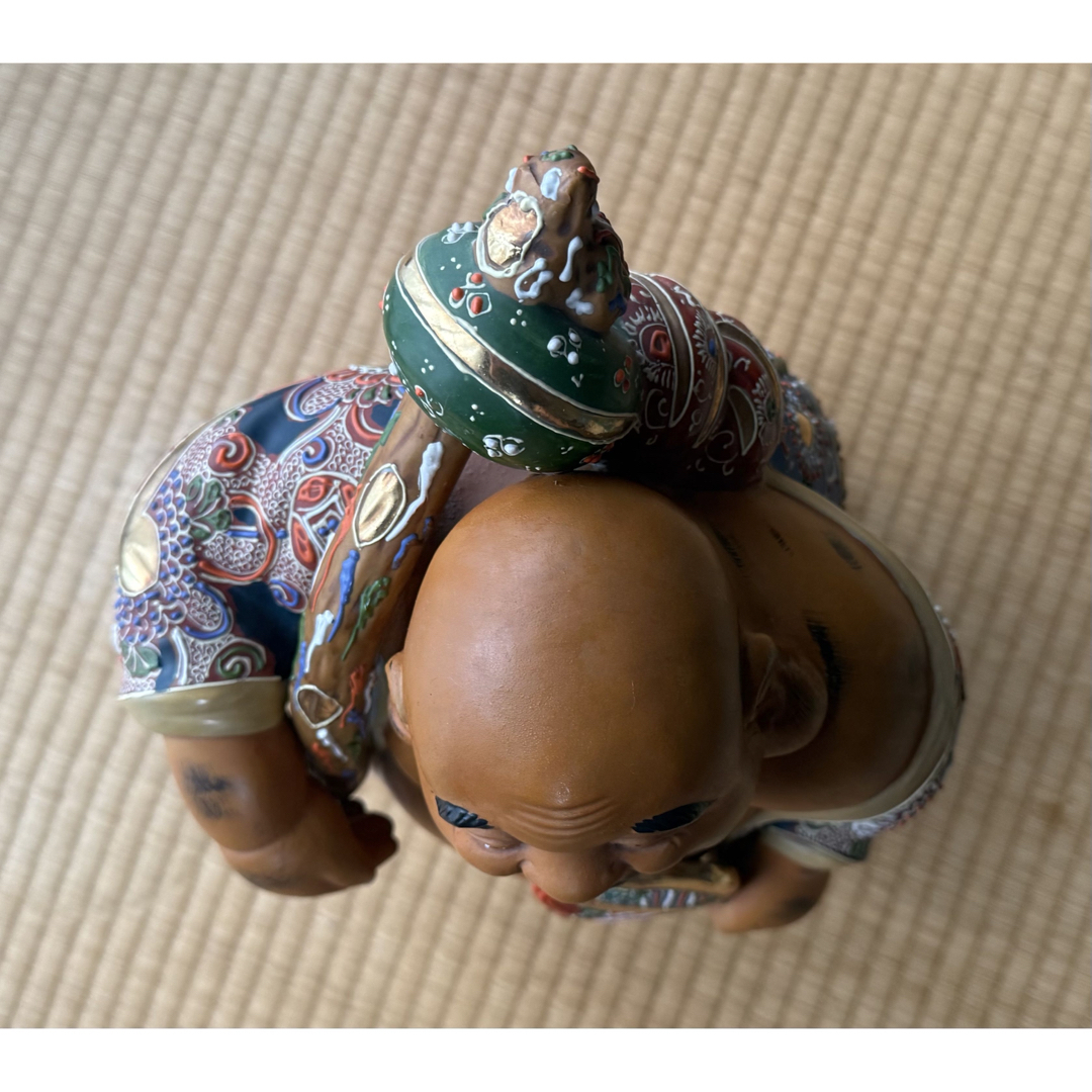 九谷八幡窯『布袋尊』／九谷焼／大型38㎝／縁起物／七福神／商売繁盛