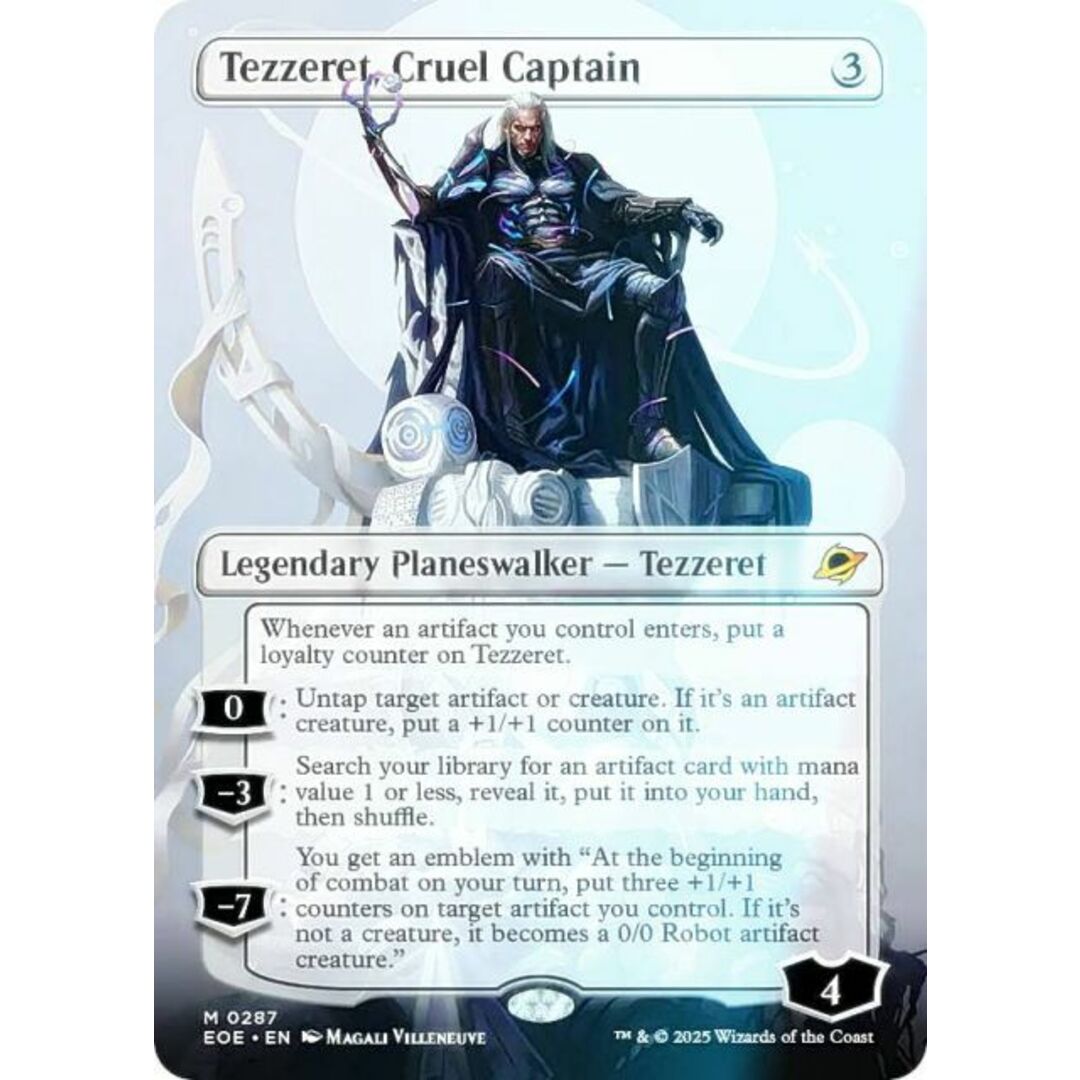 MTG 冷酷な船長、テゼレット ボーダーレス版foil 3枚 セット mtg 冷酷