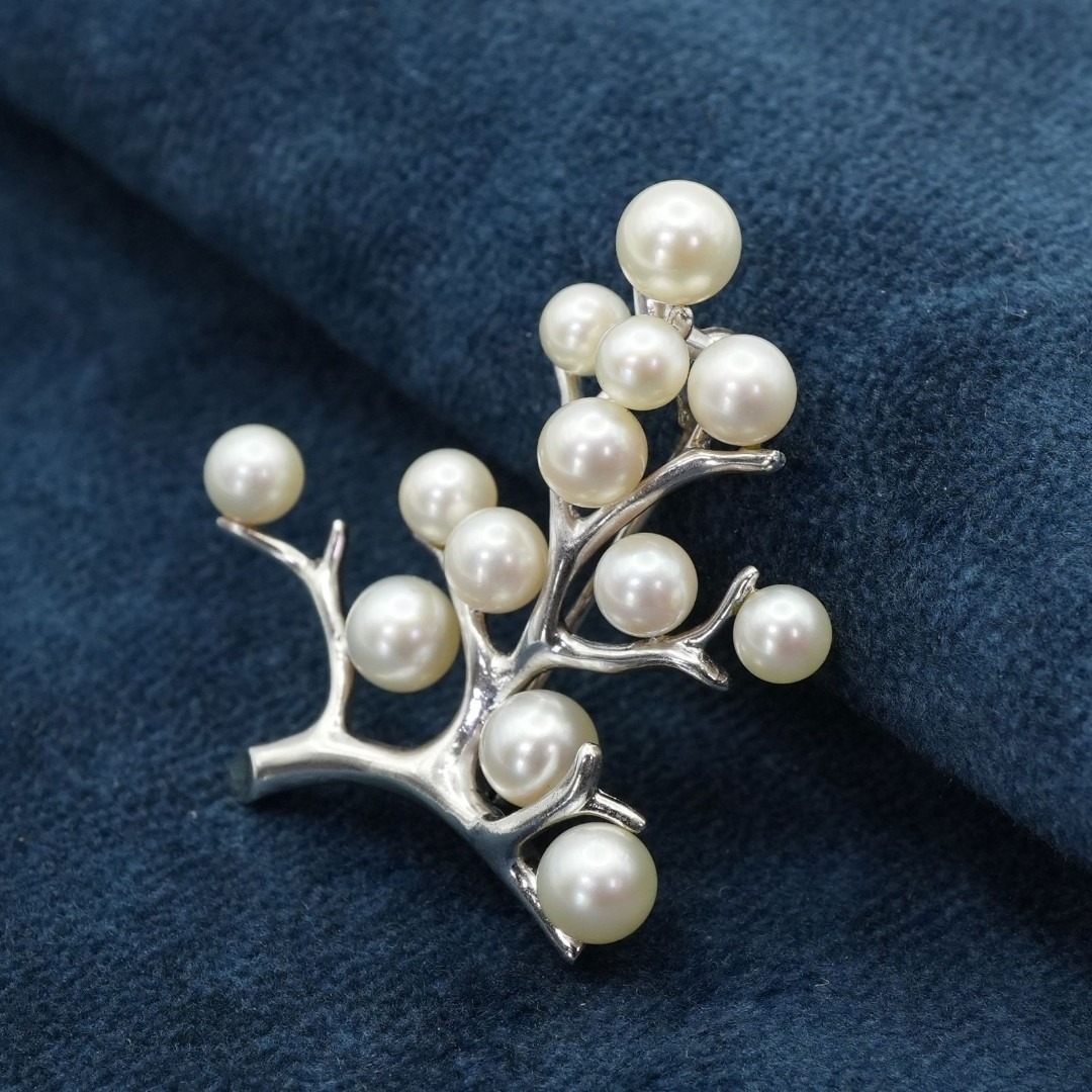 ミキモト 幸福の木 パール ブローチ
