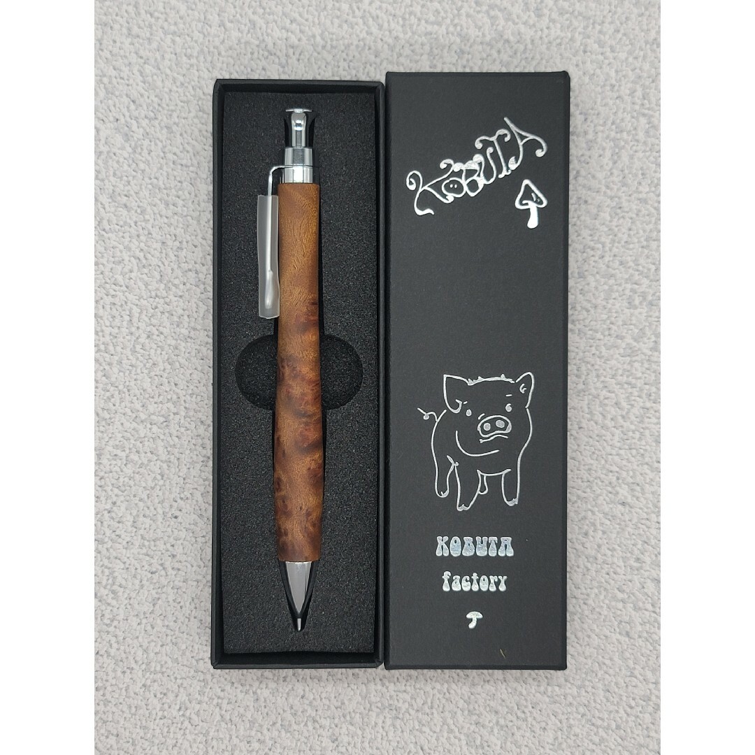 新品 こぶた工房 マーブルウッド極上杢 シャープペンシル0.5