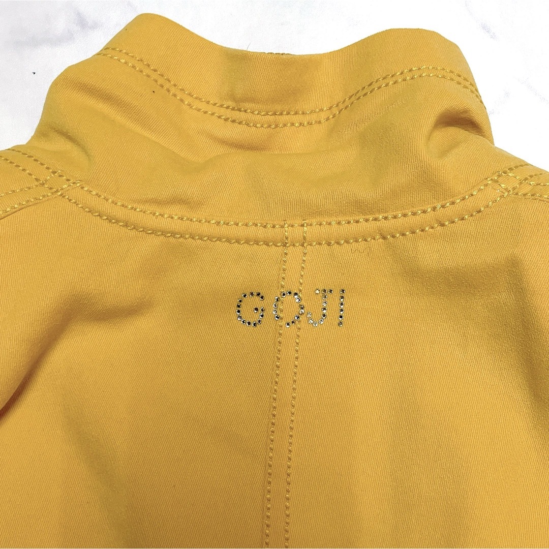 希少 伊太利屋 コート 動物ワッペン レモン色 裏総柄 レオパード XL