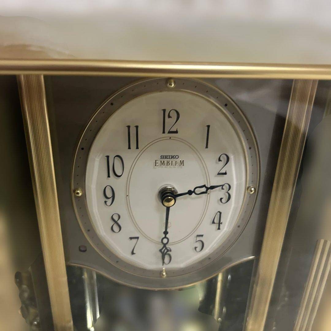 未使用級】SEIKO EMBLEM HW463 置時計 参考定価84，000円