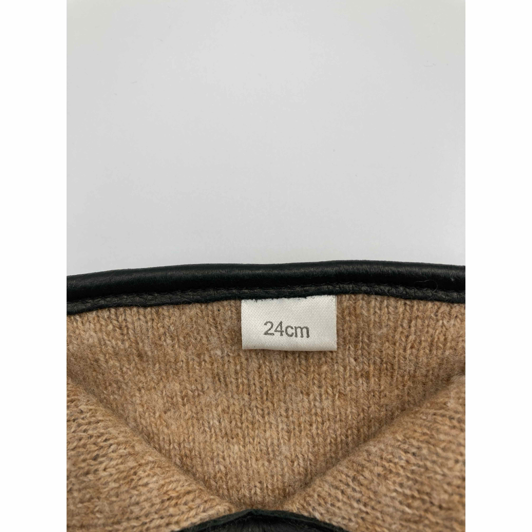 Chloé クロエ レザーグローブ 本革 手袋 ダークグレー 上品 高級感