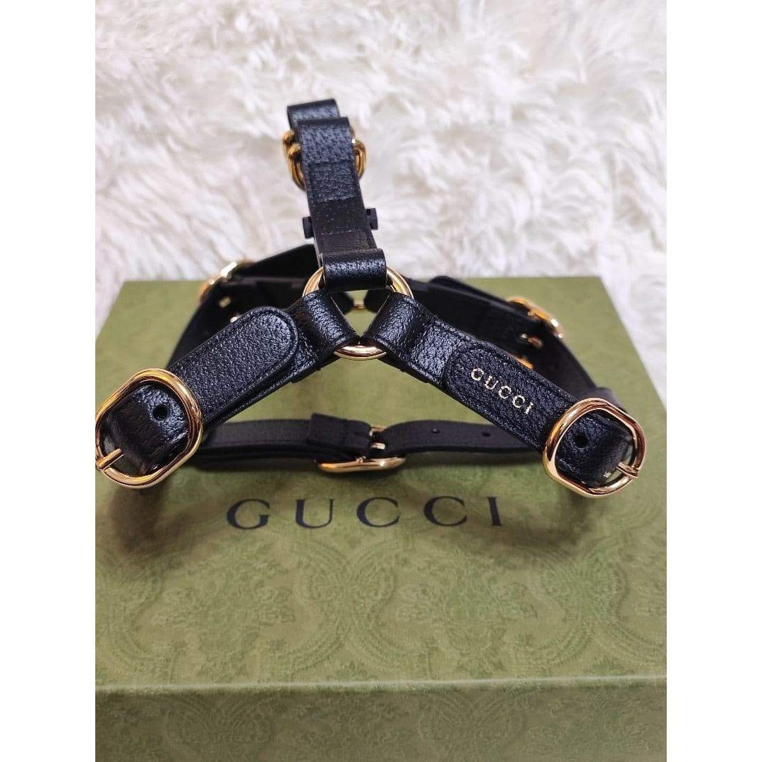 新品 グッチ インターロッキングG ドッグ ハーネス ペット用 散歩 Sサイズ