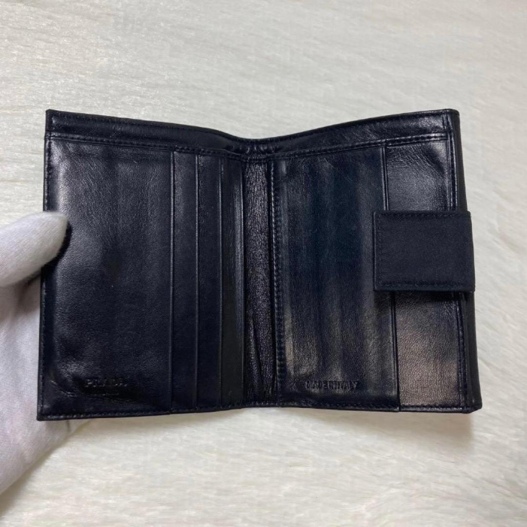 早い者勝ち 美品 PRADA プラダ 箱付き 三角ロゴ 二つ折り 財布