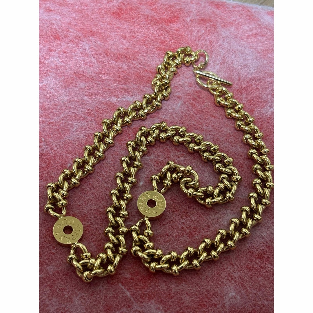 Tiffany刻印ゴールドカラーチェーン 50cm
