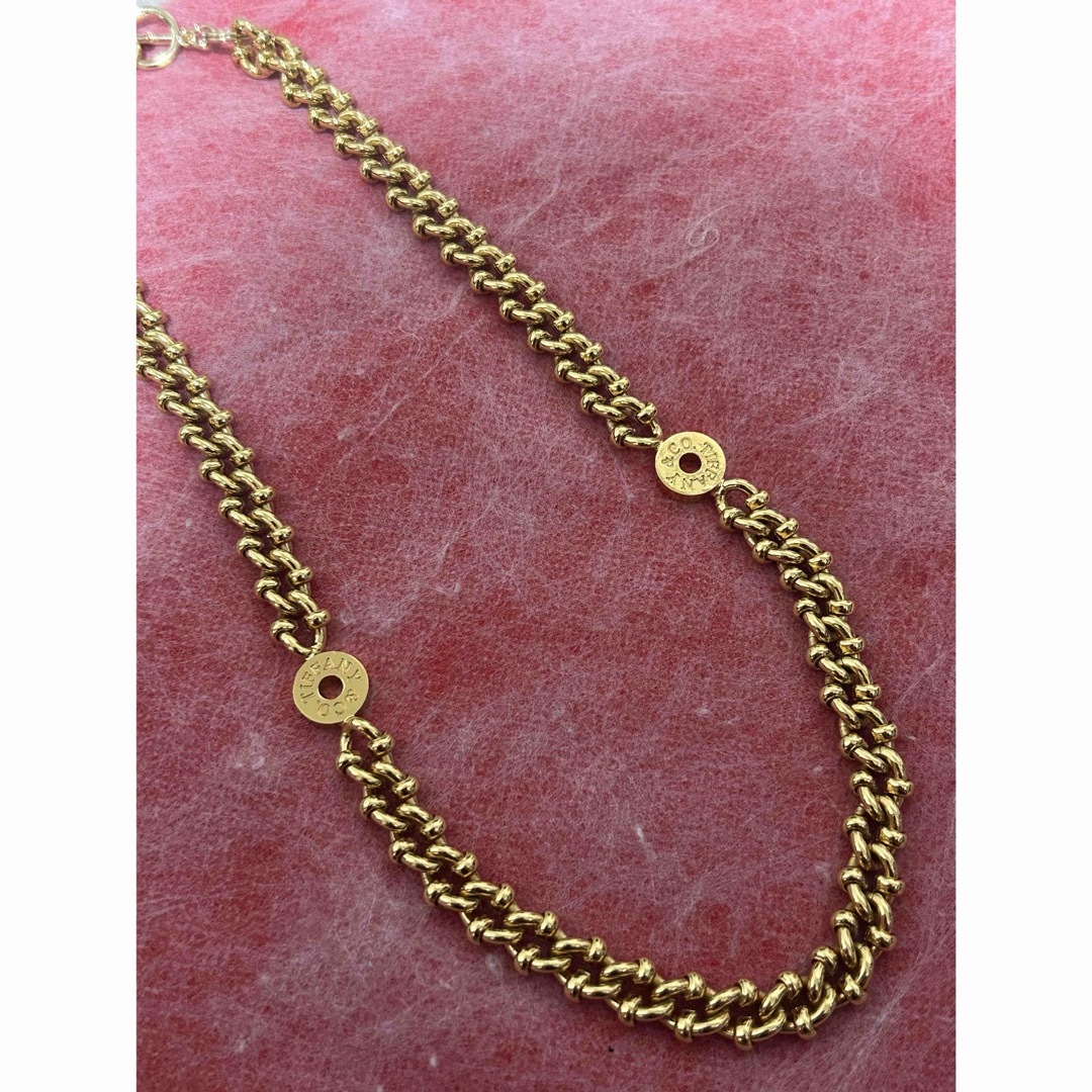 Tiffany刻印ゴールドカラーチェーン 50cm