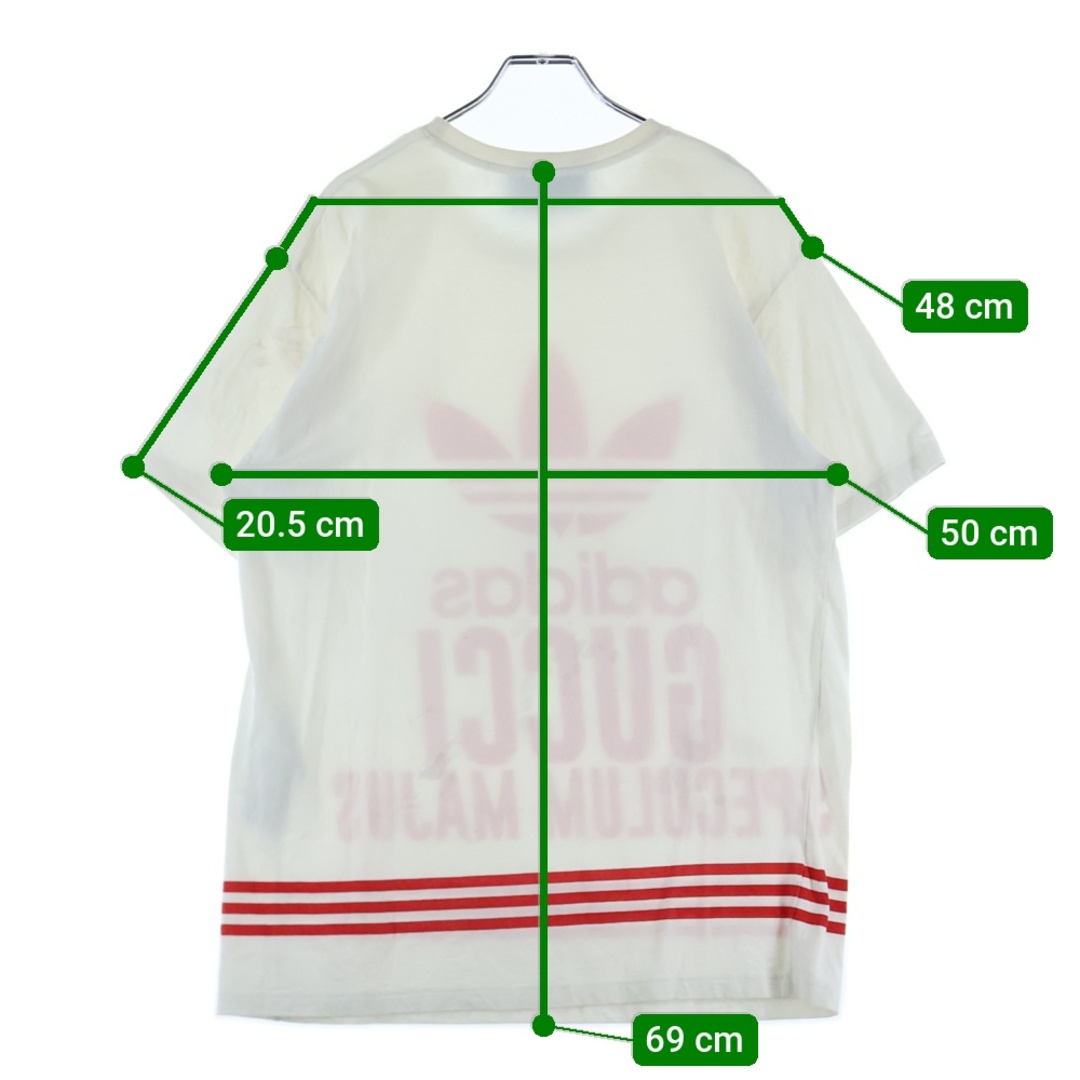 ⭐️正規品22AW GUCCI× adidas ロゴ Tシャツ 半袖 L白 中古