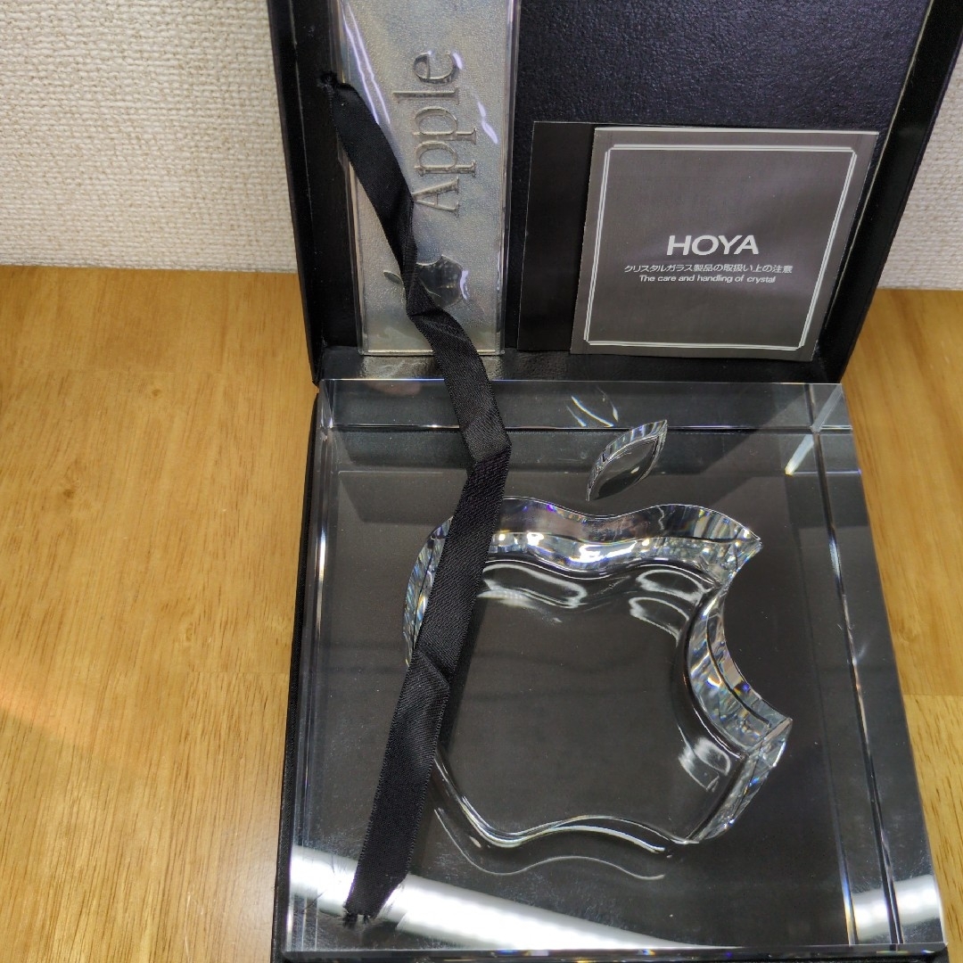 Apple 20周年記念 HOYA製クリスタルガラス 置物 記念品 プレミア