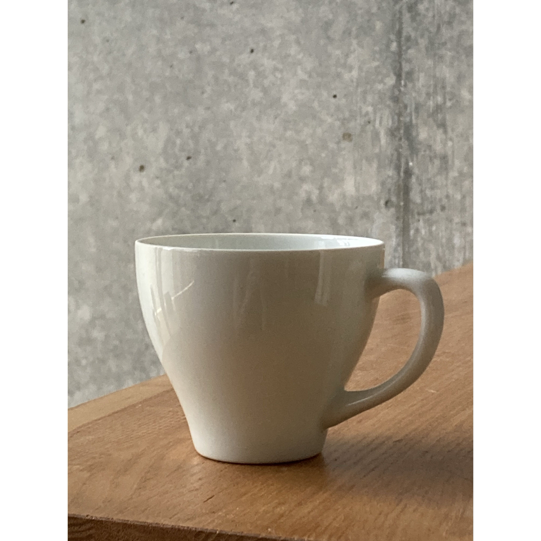 柳宗理 手付カップ 高浜焼 寿芳窯 白磁 コーヒーカップ 民藝 ソーサー 小皿