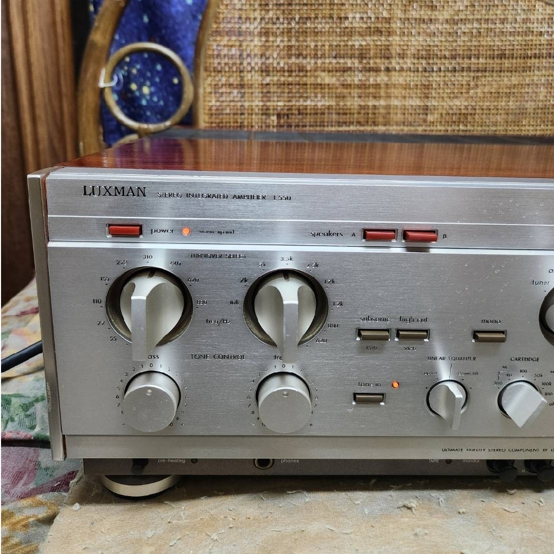 フルレストア済！完動超美品！LAXMAN高級プリメインアンプL-550 アンプ