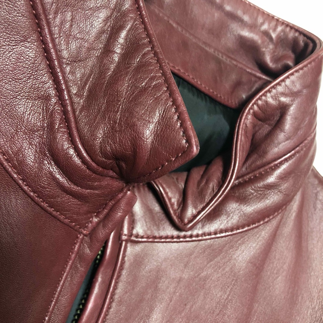 ☆shellac レザージャケット ボルドー サイズ48