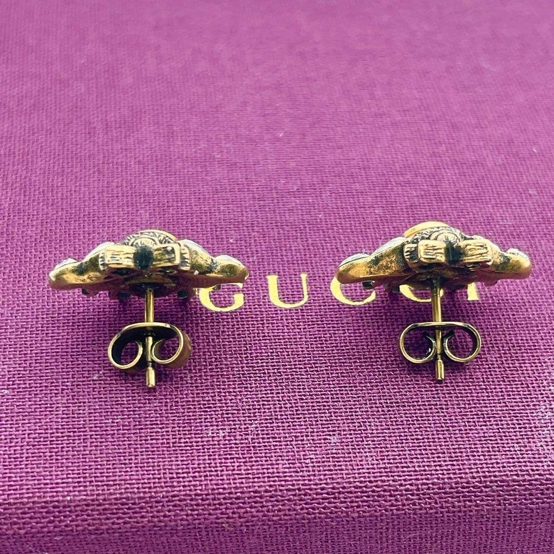 GUCCI - GUCCI ピアス ビー ハチ インターロッキング パール ストーン