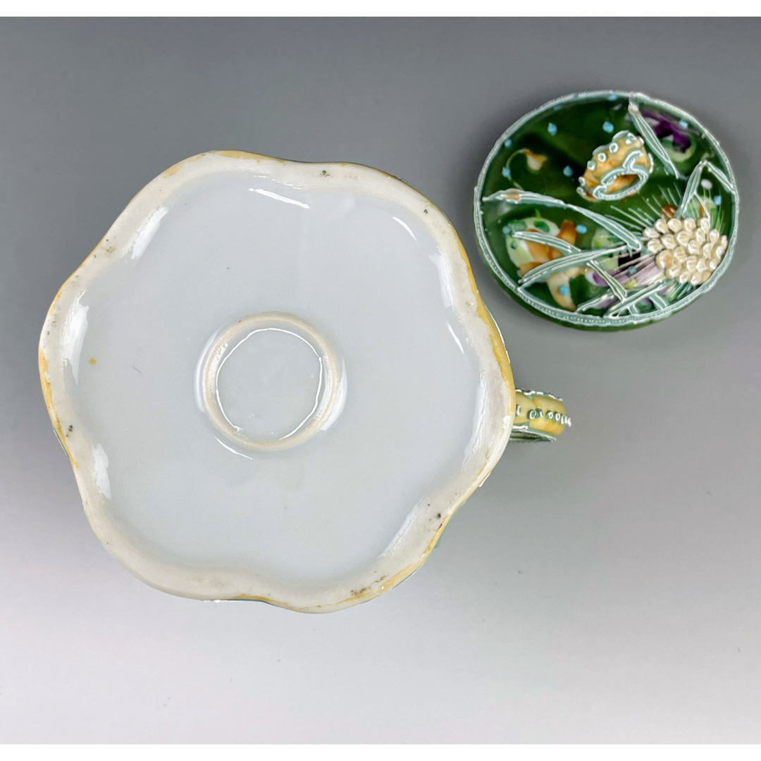 希少】オールドニッポン アールヌーボー 麦図 一陳盛り上げ クリーマー