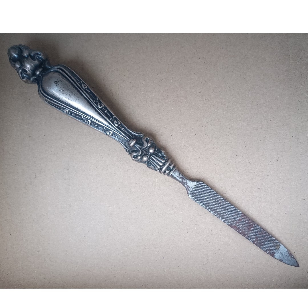 ビクトリア朝 純銀ハンドル ネイルファイル 爪やすり アンティーク