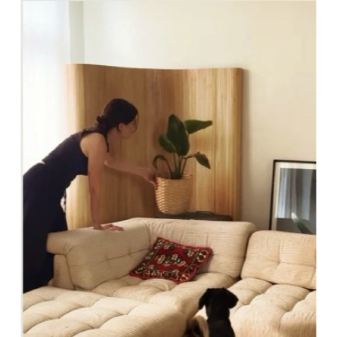 Artek風 ウッドカーブパーテーション 高さ150×幅200センチ Artekウッド