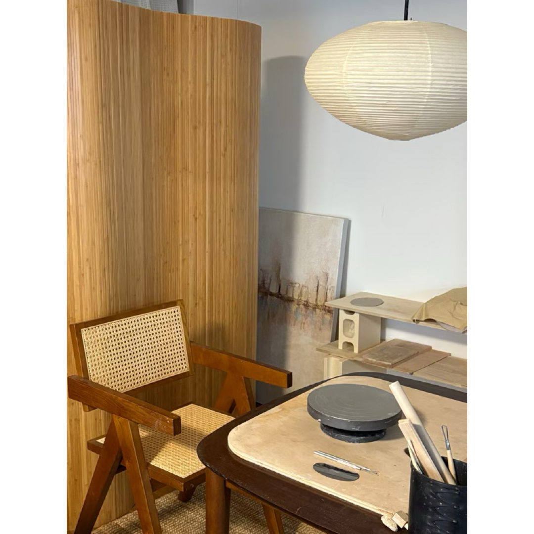 Artek風 ウッドカーブパーテーション 高さ150×幅200センチ Artekウッド