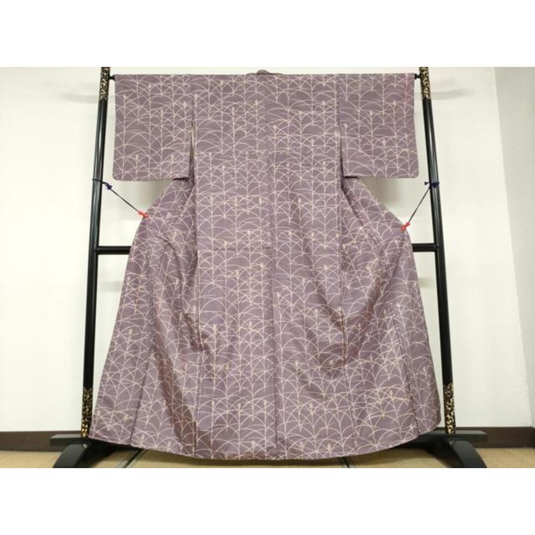 平和屋着物○石川県指定無形文化財 牛首紬 白山工房 手織り 秋草