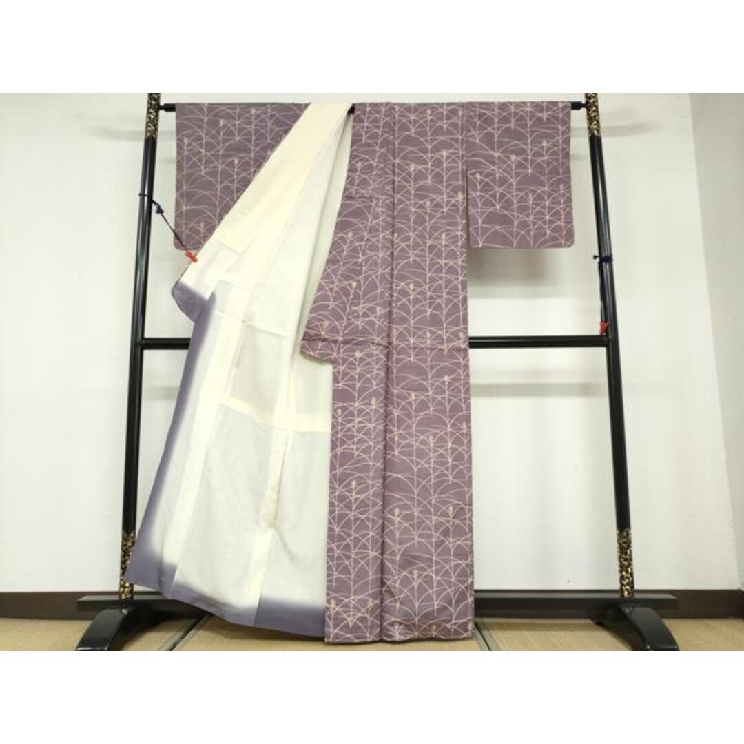 平和屋着物○石川県指定無形文化財 牛首紬 白山工房 手織り 秋草