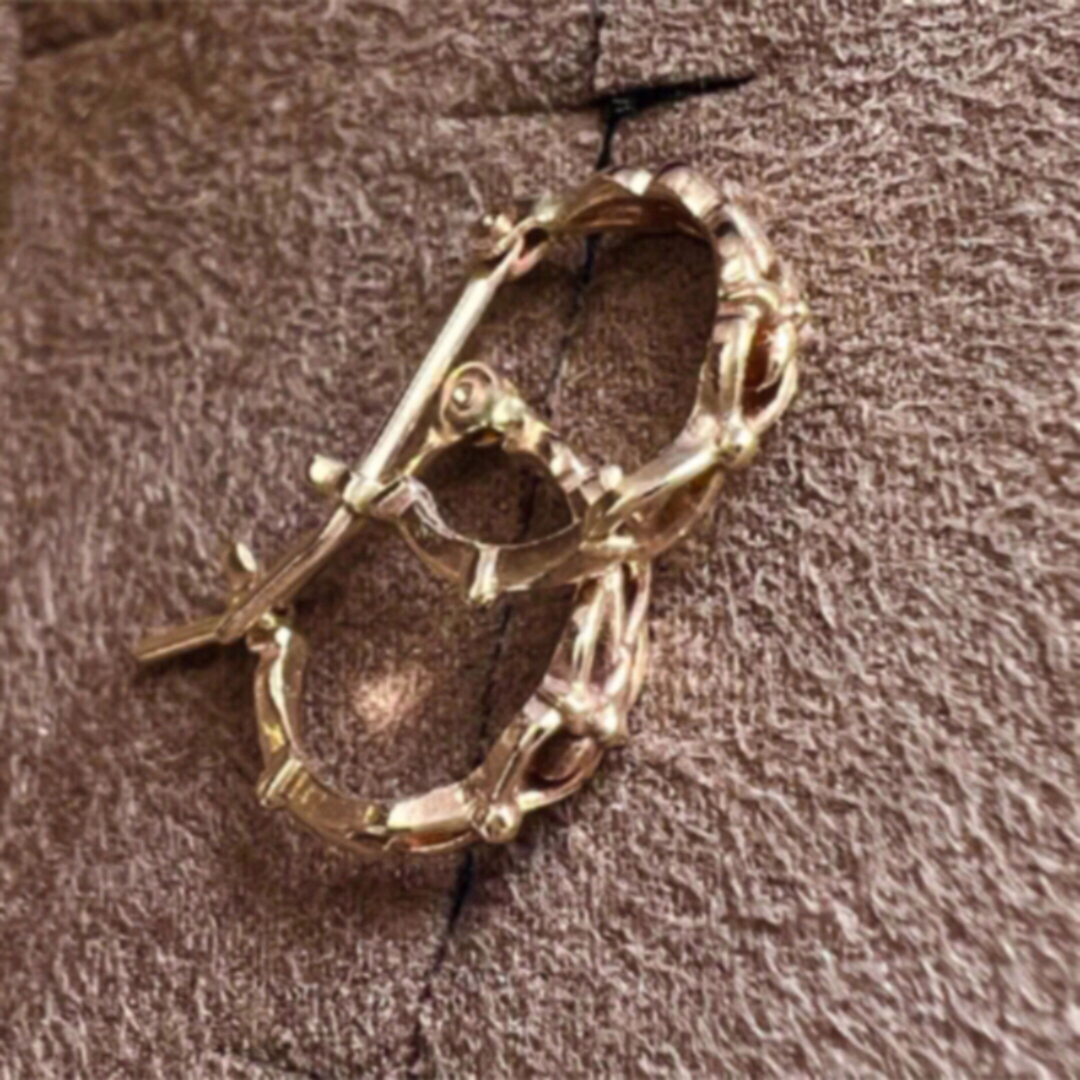 agete アガット 透かしフープピアス YG