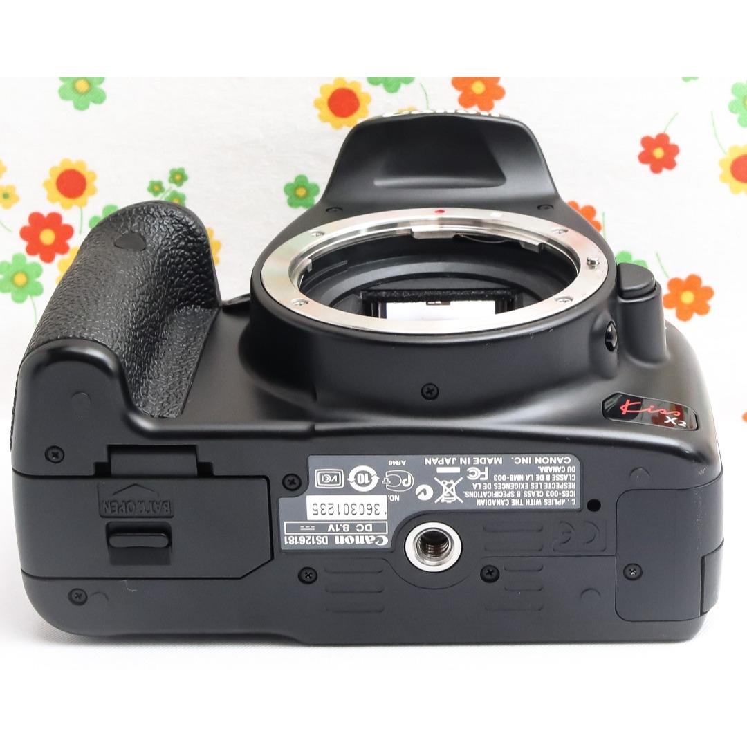 キャノン Canon kiss x2☆スマホに転送☆お手軽一眼レフ♪☆手振れ