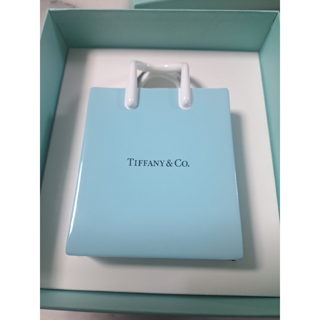 ティファニー ショッピングバッグ オブジェ インテリア 置物 陶器 花瓶