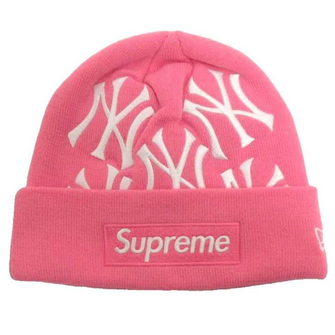 Supreme ピンク NYロゴ ニット帽 Supreme 'New Era Box Logo Beanie